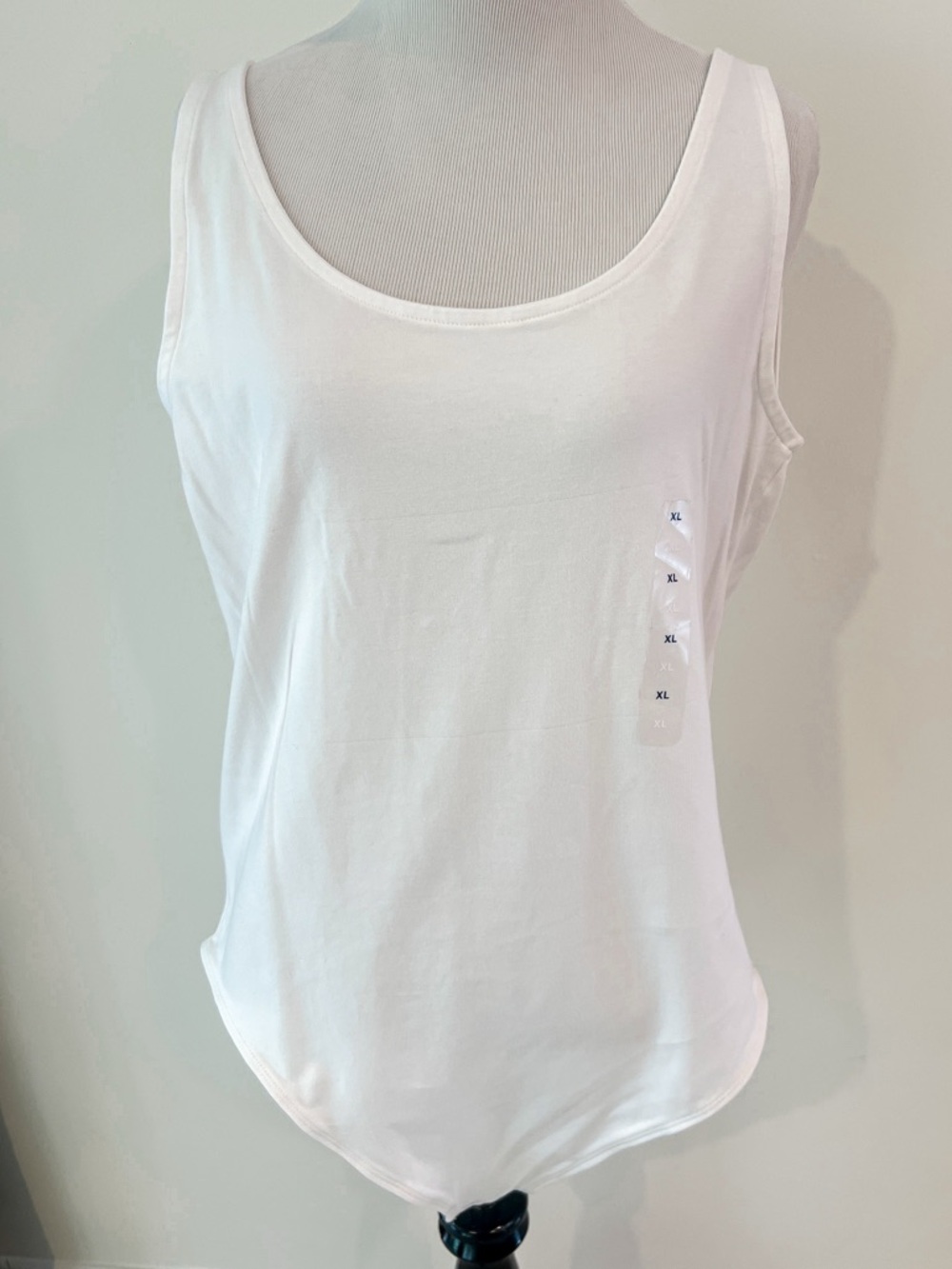 NWT GAP White Scoop Neck Tank Top Snap Bodysuit Womens Sz XL
